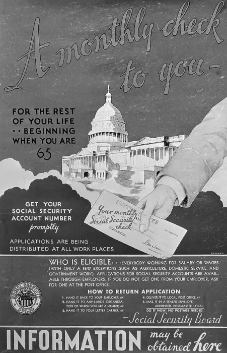 Framed Print : Display of Early Social Security Information Poster Framed Print : Display of Early Social Security Information Poster