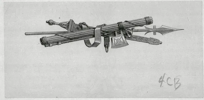 Framed Print : Display of Early Weapons Framed Print : Display of Early Weapons