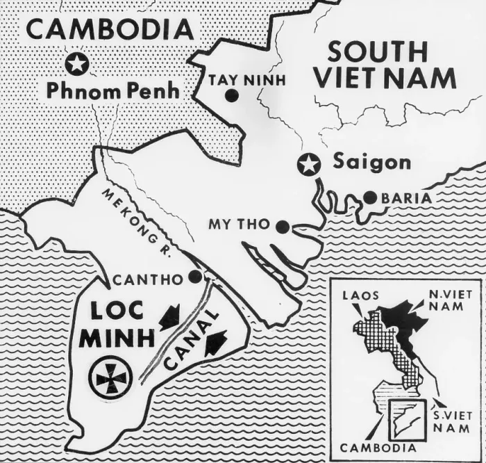 Framed Print : Display of Map Showing Battles of Vietnam War Framed Print : Display of Map Showing Battles of Vietnam War