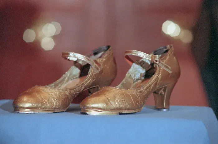 Framed Print : Display of Shoes Donated by Ann Miller Framed Print : Display of Shoes Donated by Ann Miller