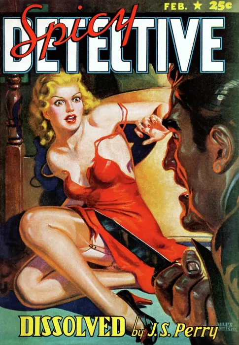 Framed Print : Dissolved. Spicy Detective Stories - February 1941 Framed Print : Dissolved. Spicy Detective Stories - February 1941