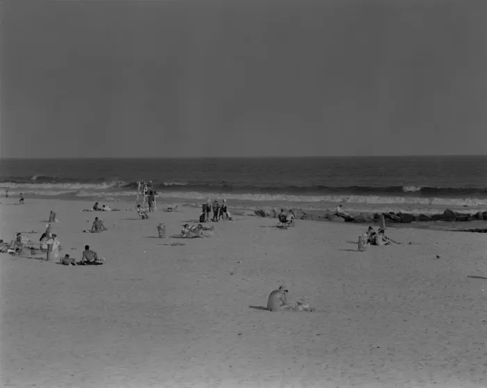 Framed Print : Distant view of people on beach Framed Print : Distant view of people on beach