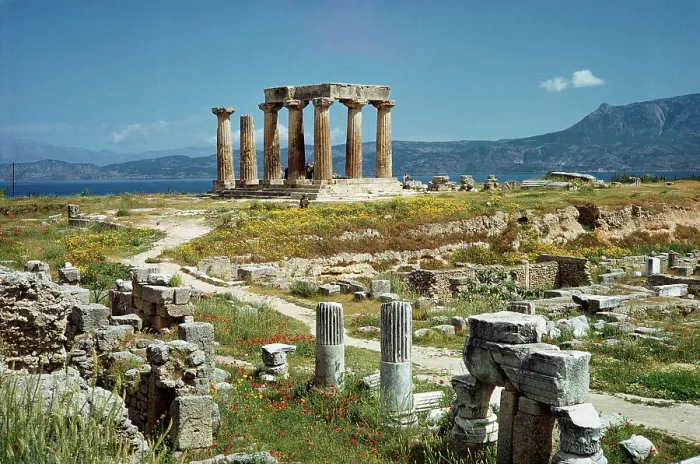 Framed Print : Distant View of the Temple of Apollo at Corinth Framed Print : Distant View of the Temple of Apollo at Corinth