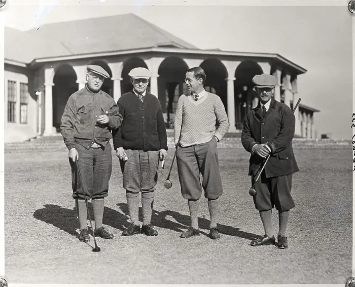 Framed Print : Four Distinguished Men on Golf Course Framed Print : Four Distinguished Men on Golf Course