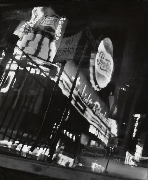 Framed Print : Distorted Image of Times Square in the 1950's Framed Print : Distorted Image of Times Square in the 1950's