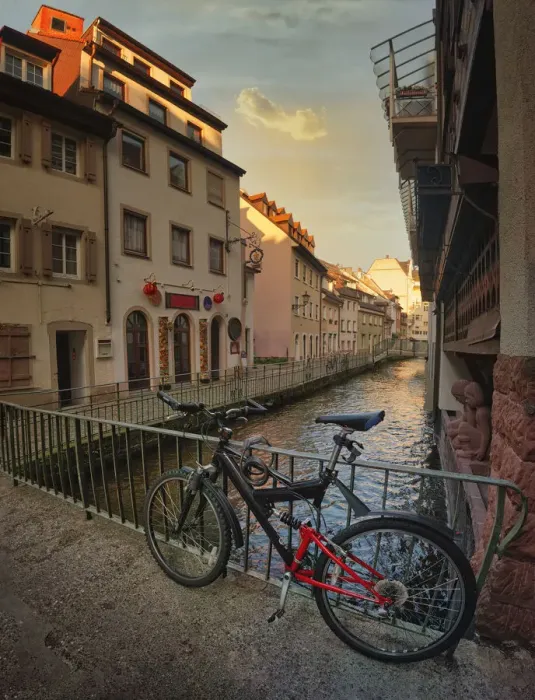 Framed Print : District of Freiburg Little Venice Europe. Germany Framed Print : District of Freiburg Little Venice Europe. Germany