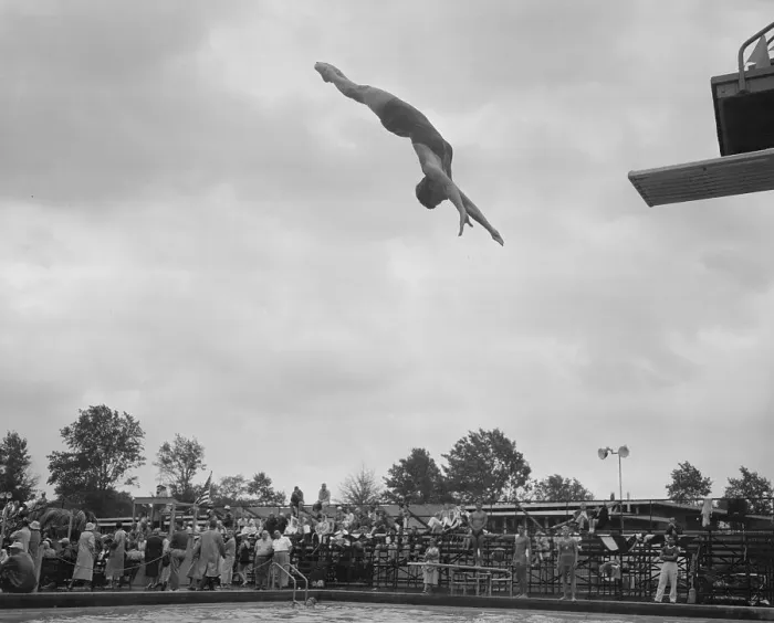 Framed Print : Diver Performing a Half Gainer Framed Print : Diver Performing a Half Gainer