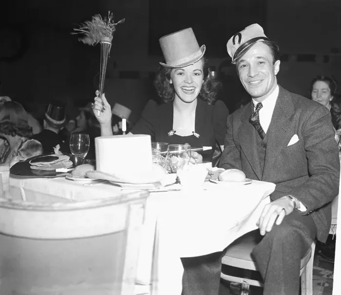 Framed Print : Dixie Dunbar and Gene Snyder at a New Years Party Framed Print : Dixie Dunbar and Gene Snyder at a New Years Party