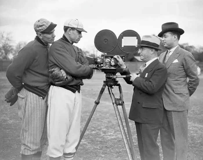 Framed Print : Dizzy And Daffy Dean Examining Camera