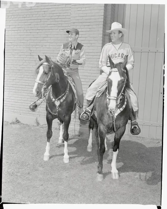 Framed Print : Dizzy Dean and Gene Autry on Horseback Framed Print : Dizzy Dean and Gene Autry on Horseback