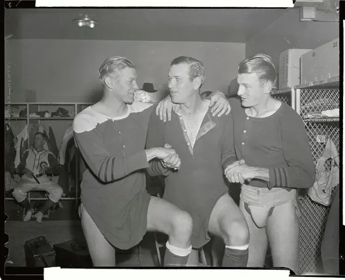 Framed Print : Dizzy Dean and Pupils in Locker Room Framed Print : Dizzy Dean and Pupils in Locker Room