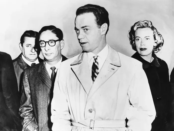 Framed Print : DJ Alan Freed with Escorts During His Trial Framed Print : DJ Alan Freed with Escorts During His Trial