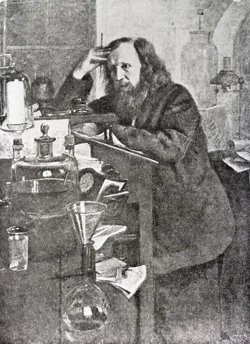 Framed Print : Dmitri Ivanovich Mendeleev In Laboratory Framed Print : Dmitri Ivanovich Mendeleev In Laboratory
