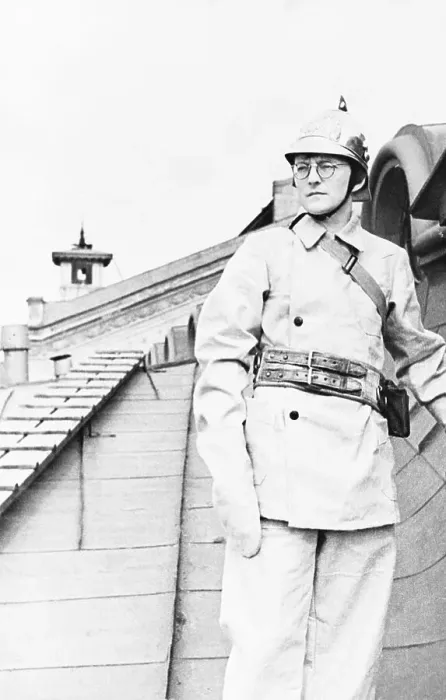 Framed Print : Dmitri Shostakovich Wearing Firefighting Gear Framed Print : Dmitri Shostakovich Wearing Firefighting Gear