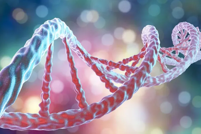 Framed Print : DNA molecule, illustration