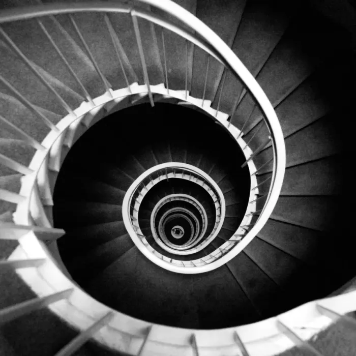 Framed Print : DNA shaped staircase