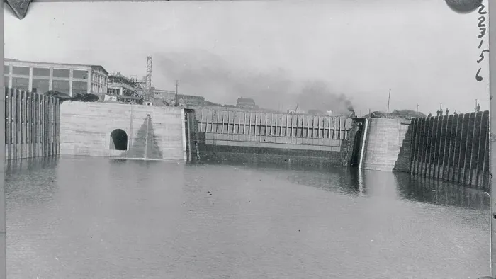 Framed Print : Dock Site. (Original Caption). St. John, N
