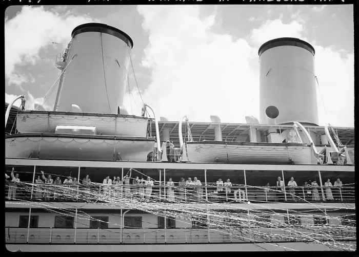 Framed Print : Docked Passenger Ship M.S. New Zealand Framed Print : Docked Passenger Ship M.S. New Zealand