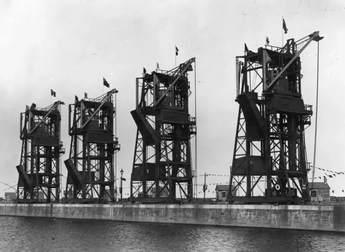 Framed Print : Dockside Cranes Framed Print : Dockside Cranes