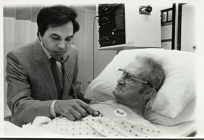 Framed Print : Doctor Checking Patient's Heartbeat