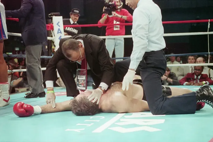 Framed Print : Doctor Checks Gerry Cooney Who Is Ko'D Framed Print : Doctor Checks Gerry Cooney Who Is Ko'D