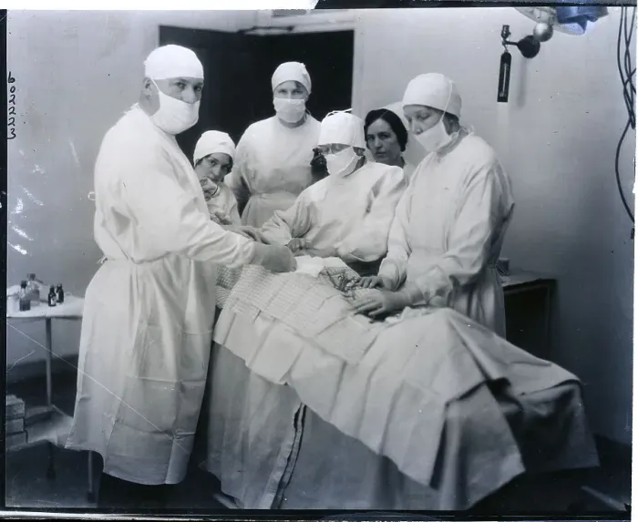 Framed Print : Doctor Performs Abdominal Operation Framed Print : Doctor Performs Abdominal Operation