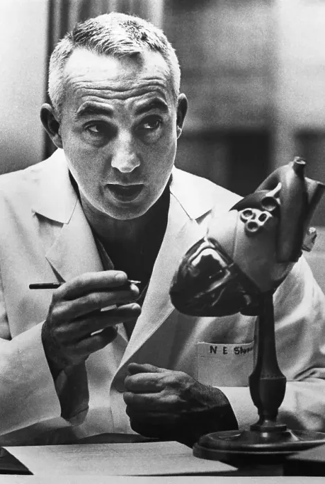 Framed Print : Doctor Working on Model Heart Framed Print : Doctor Working on Model Heart