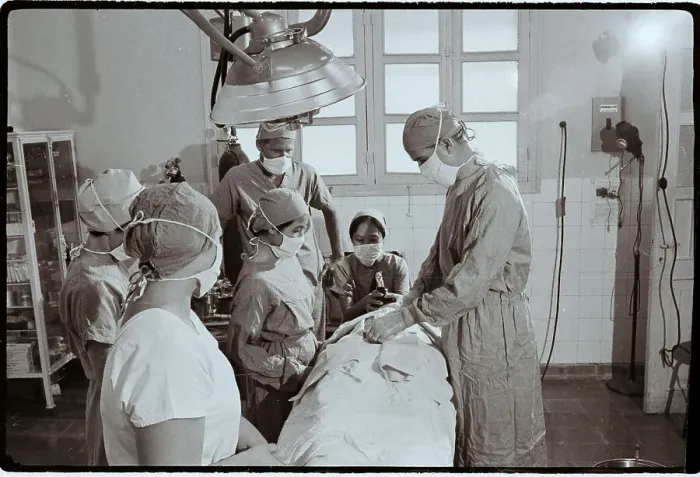 Framed Print : Doctors Operating in Vietnamese Hospital Framed Print : Doctors Operating in Vietnamese Hospital