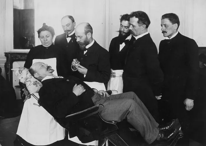 Framed Print : Doctors Watch Hypnotist Put Patient Under Framed Print : Doctors Watch Hypnotist Put Patient Under