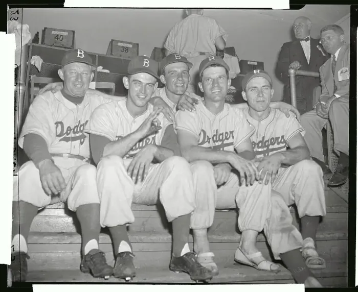 Framed Print : Some Dodger Baseball Players in Dressing Room Framed Print : Some Dodger Baseball Players in Dressing Room