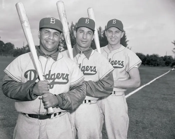 Framed Print : Dodger Favorites Posing with Baseball Bats Framed Print : Dodger Favorites Posing with Baseball Bats