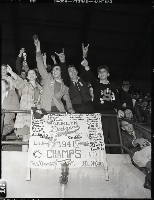 Framed Print : Dodgers Fans In The Bleachers With Sign Framed Print : Dodgers Fans In The Bleachers With Sign
