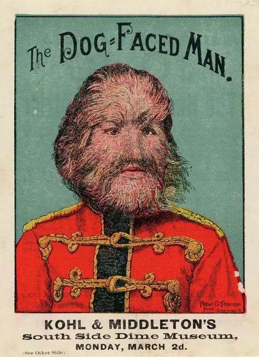 Framed Print : Dog Faced Man, Poster For Museum Framed Print : Dog Faced Man, Poster For Museum