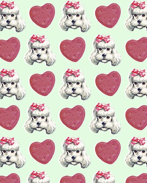 Dog and Heart Pattern
