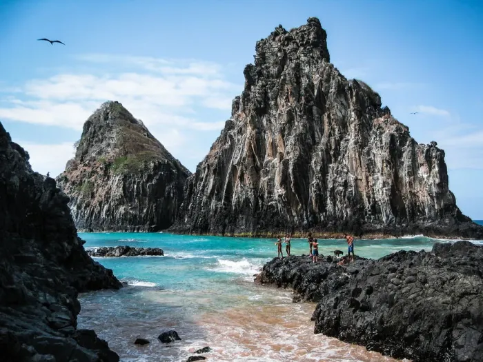 Framed Print : Dois Irmaos Fernando de Noronha, Brazil