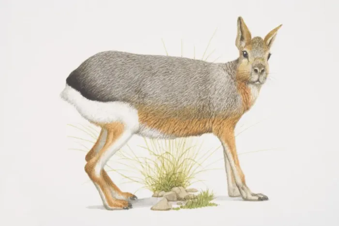 Framed Print : Dolichotis, Patagonian Hare, side view Framed Print : Dolichotis, Patagonian Hare, side view