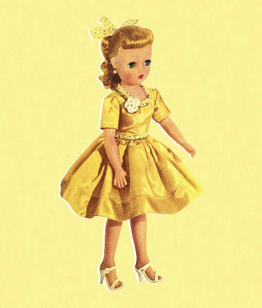 Doll Wearing Yellow Dress