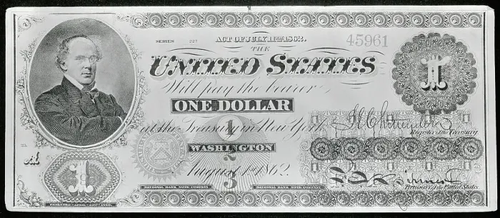 Framed Print : One Dollar Bill