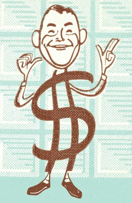 Framed Print : Dollar man Framed Print : Dollar man