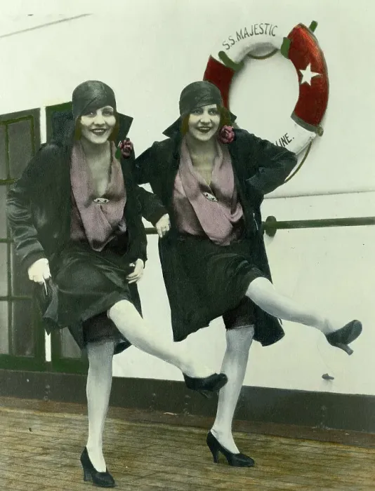 Framed Print : Dolly Sisters Aboard Ship SS Majestic Framed Print : Dolly Sisters Aboard Ship SS Majestic