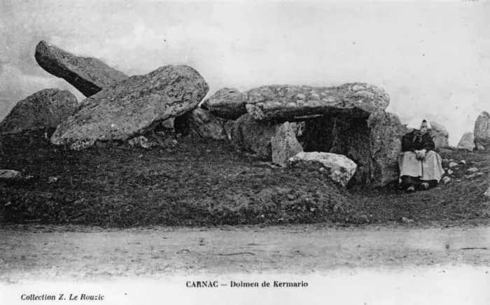 Framed Print : Dolmen. circa 1890: Dolmen de Kermario near Carnac in Brittany Framed Print : Dolmen. circa 1890: Dolmen de Kermario near Carnac in Brittany