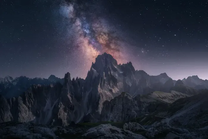 Framed Print : Dolomites Mountains at night, UNESCO World Heritage Site Framed Print : Dolomites Mountains at night, UNESCO World Heritage Site