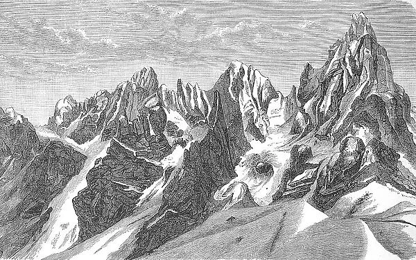 The Dolomites of Paneveggio in South Tyrol in 1880, Italy, Historical, digitally restored reproduction of a 19th century original, exact original date unknown
