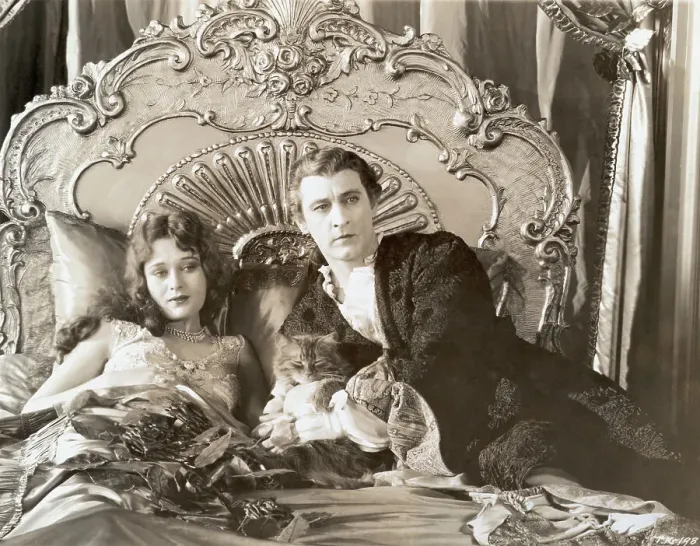 Framed Print : Dolores Costello with John Barrymore in Bed Framed Print : Dolores Costello with John Barrymore in Bed