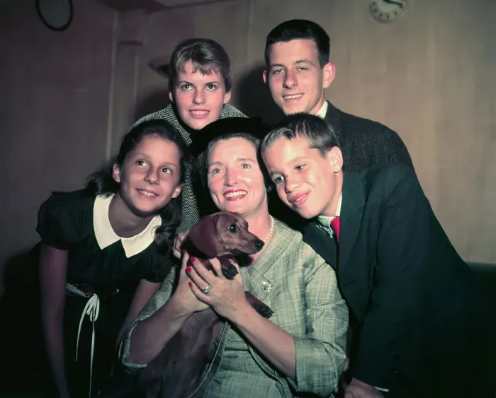 Framed Print : Dolores Hope Posing with Family Framed Print : Dolores Hope Posing with Family