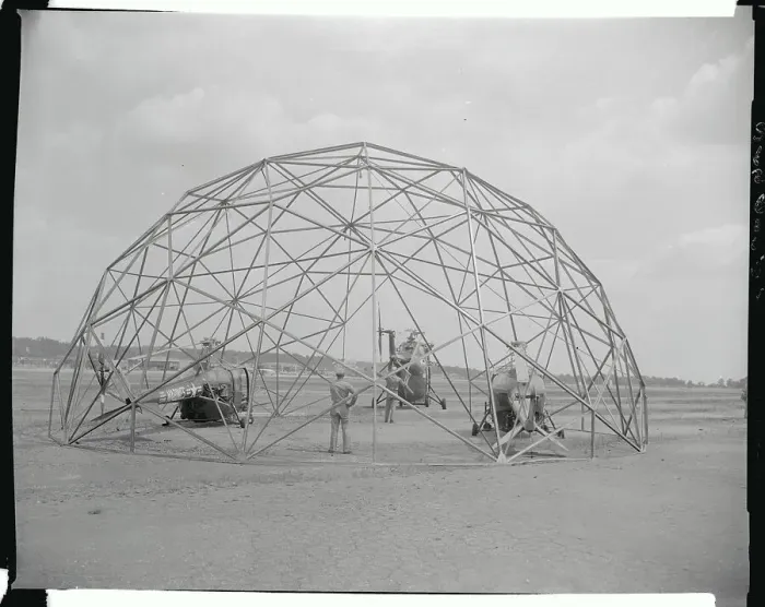 Framed Print : Dome Shaped Hangar Framed Print : Dome Shaped Hangar
