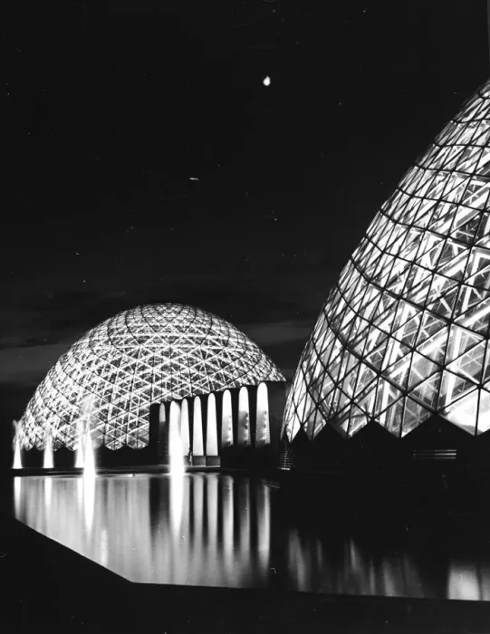 Framed Print : The Domes. March 1966: Night view of the Mitchell Park Horticultural Conservatory Framed Print : The Domes. March 1966: Night view of the Mitchell Park Horticultural Conservatory