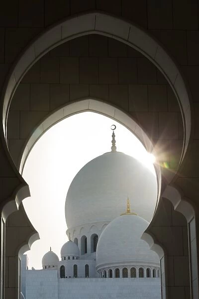 Domes and arches of the Grand Mosque of Abu Dhabi