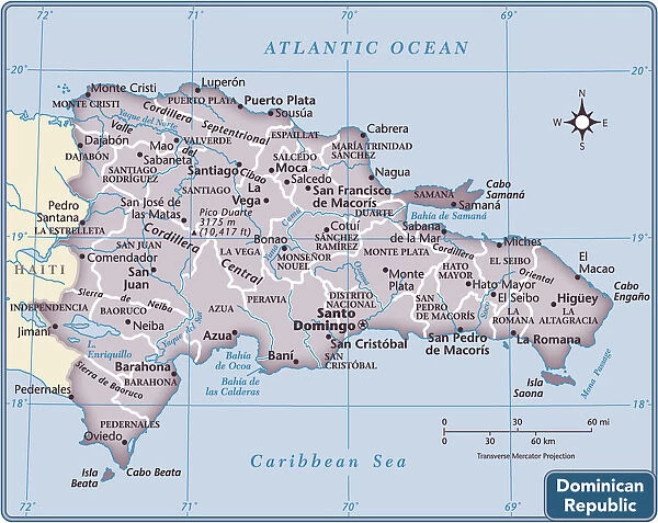 Dominican Republic country map