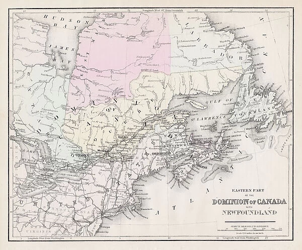 Dominion of Canada map 1877